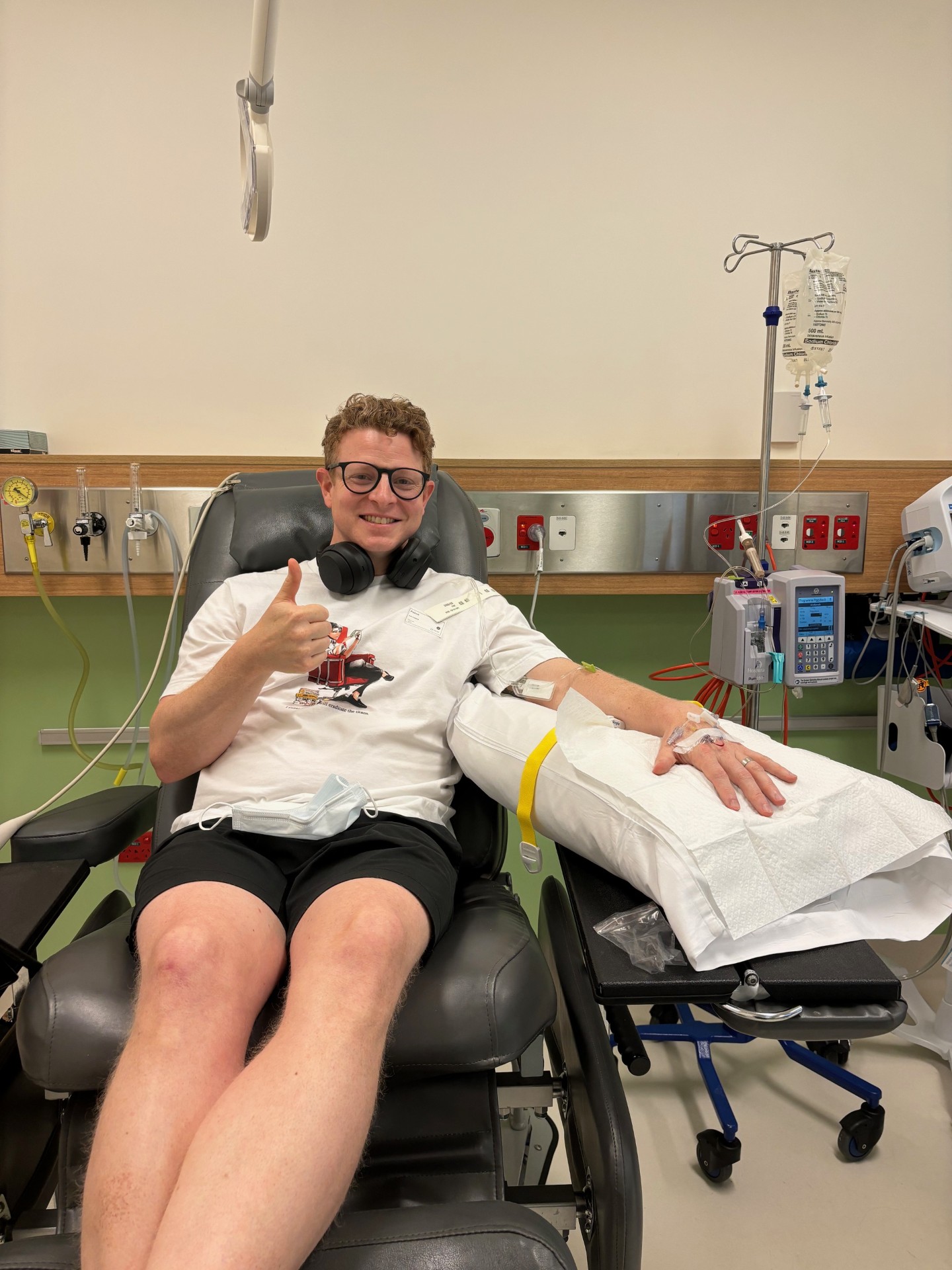 Treatment image in the chemo chair